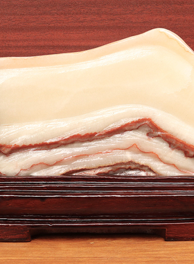 22*17*5cm3936g天然石材奇石摆件猪肉石五花肉桌面装饰雕刻石摆件