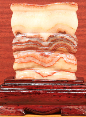 11*13*2cm666g天然石材奇石摆件猪肉石五花肉桌面装饰雕刻石摆件