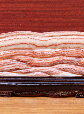 21*12*2cm1222g天然石材奇石摆件猪肉石五花肉桌面装饰雕刻石摆件