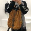 Outdoor style drawstring backpack large capacity travel bag