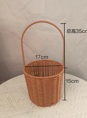 园艺插花摆件手提花篮