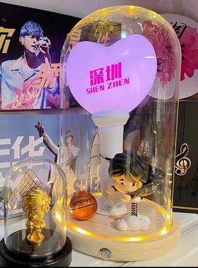 适用于周杰伦演唱会应援棒玻璃罩透明展示盒荧光棒收纳盒发光夜灯