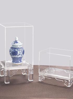 亚克力透明玻璃罩子工艺品摆件家居饰品防尘罩佛像黄金展示盒定做
