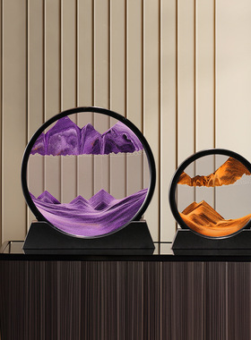 流沙画沙漏摆件客厅电视柜酒柜装饰品创意解压办公室桌面轻奢礼物