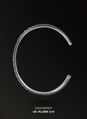 WUYIN无垠 混沌巨蛇3.0背脊手镯 新款925银18K金复古男士潮流高级