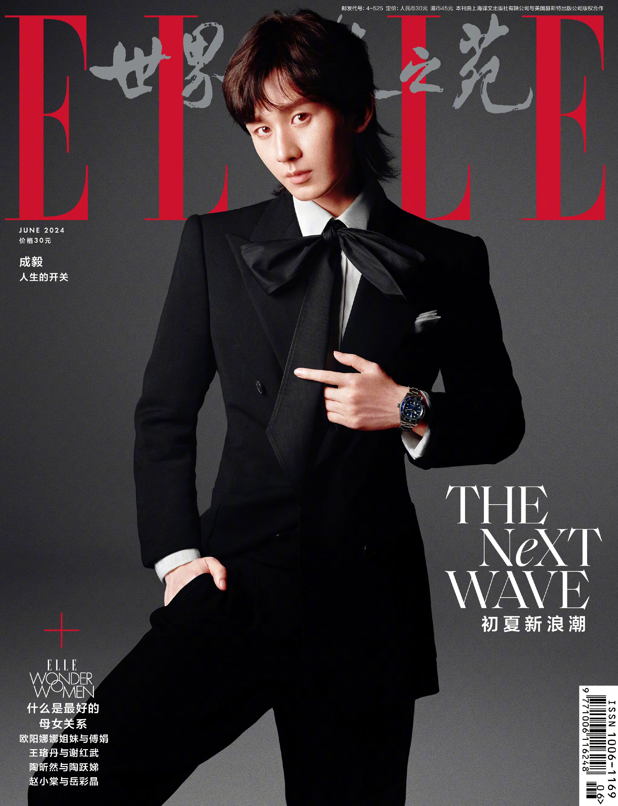 计入销量 ELLE 6月 成毅+店赠小卡2张 ELLE世界时装之苑杂志/嘉人marieclaire杂志2024年6/六/4月 成毅杨幂封面杨紫迪丽热巴