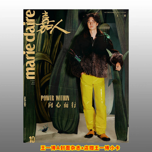 计入销量 嘉人 10月 王一博A/B封面+店赠小卡 嘉人marie claire杂志2026年10/银十月/服饰与美容VOGUE MAN精英GQ王一博仕道 - 图0