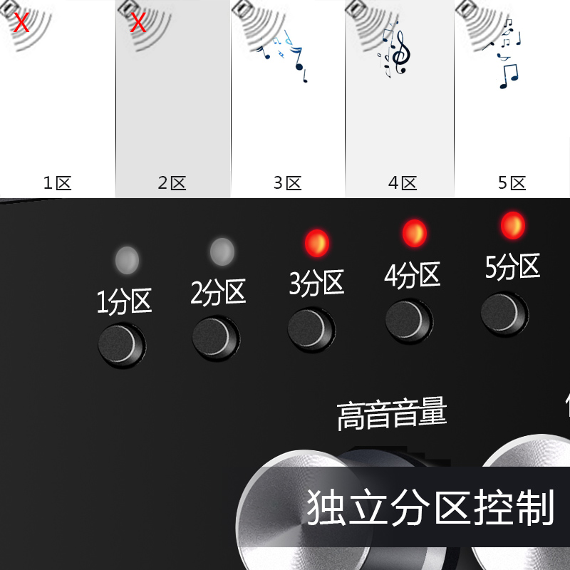 先科壁挂音响蓝牙音箱无线商用店铺专用吸顶式音箱吊球喇叭音柱-图3