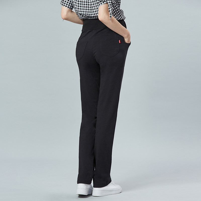 十月妈咪孕妇裤子黑色春夏款怀孕期 旭申母婴孕妇直筒裤