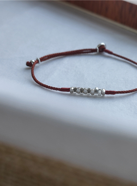 海棠社女银原创设计手工定制手绳