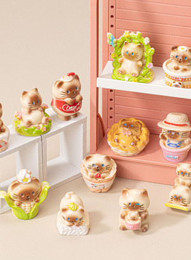 田园生活小猫树脂萌粒diy饰品