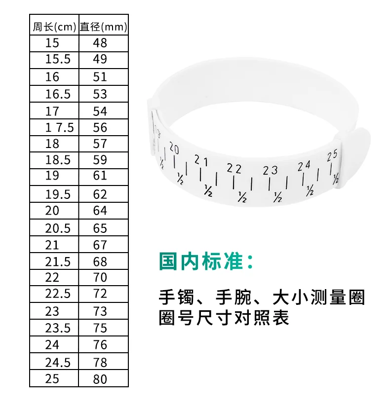 戒指测量环标准港度欧美日英手指圈口尺寸大小号码器指围软尺工具 - 图3