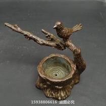 Antique Ancient Play Bronze Ware Antique Collection Alloy Imitation Pure Bronze Magpie Delight with Fragrant Inserts and Old Objects of the Antique Pendulum