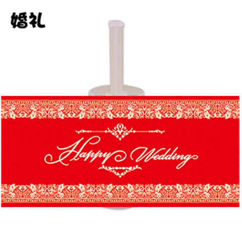 婚礼推推乐贴纸6片装红色粉色森系金色香槟色浅蓝紫色/圆形布丁瓶 - 图0