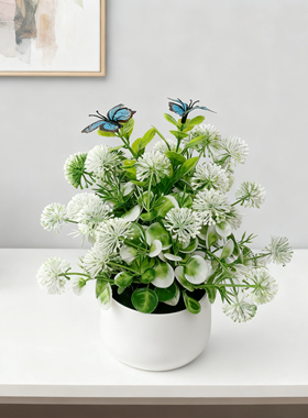 假花仿真花套装客厅家居装饰塑料花艺摆件餐桌迷你小盆景花卉盆栽