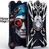 Suitable for Honor Magic7Pro metal mobile phone case, anti-fall Magic7RSR Porsche aluminum alloy protective cover, magnetic holder, ring, mechanical hard shell, mechanical hollow and thickened, trendy handsome man