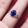 Leaf ring for women sapphire two carat tanzanite