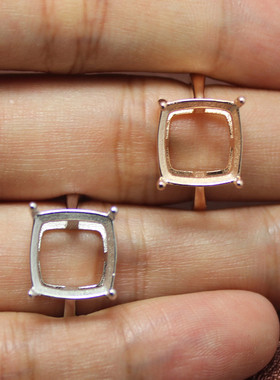 正方形加粗加厚简约可镶嵌戒托