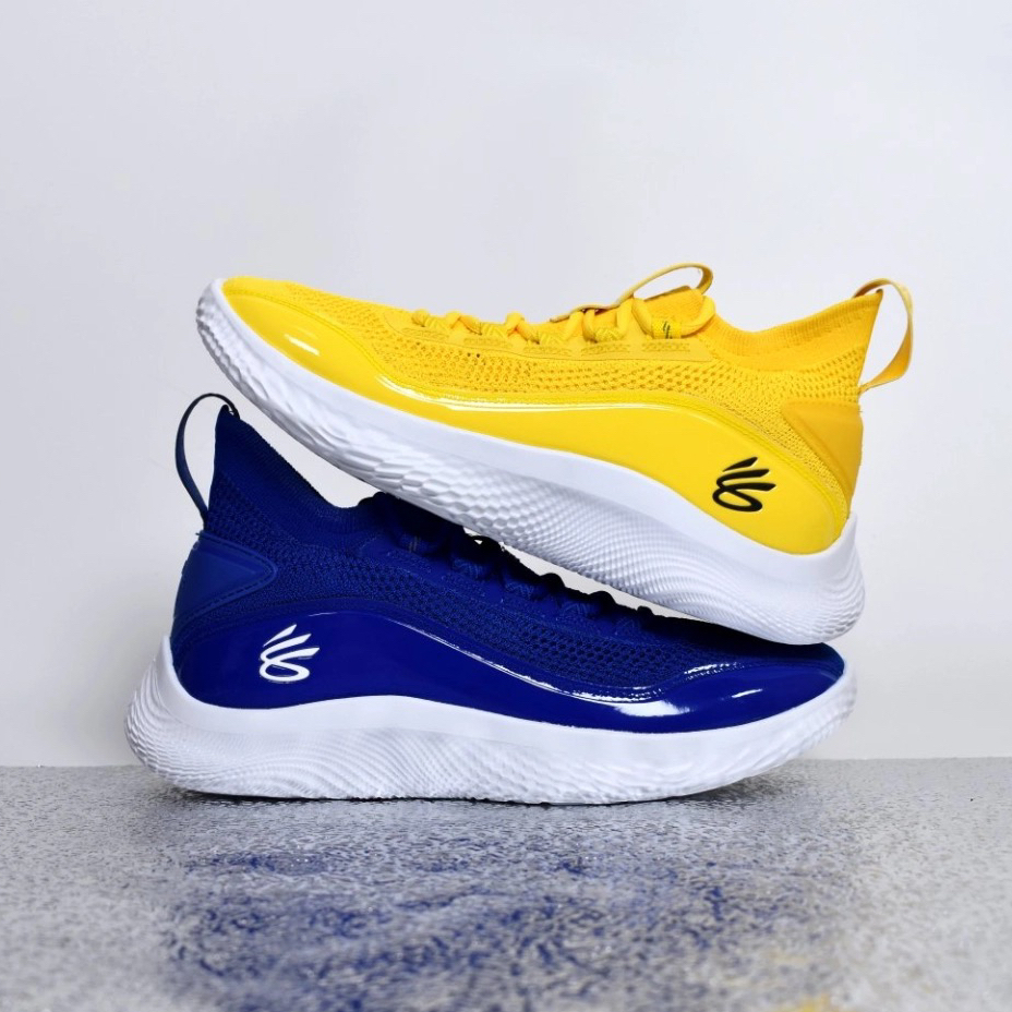 UA curry 8 team 安德玛 库里8 黑白男子实战篮球运动鞋 3024785 - 图1