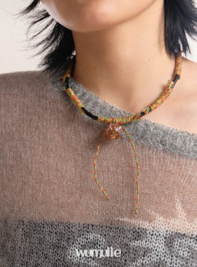 wumulle原创磁吸扣皮绳编织项链