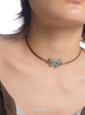 wumulle自制陶瓷蝴蝶项链