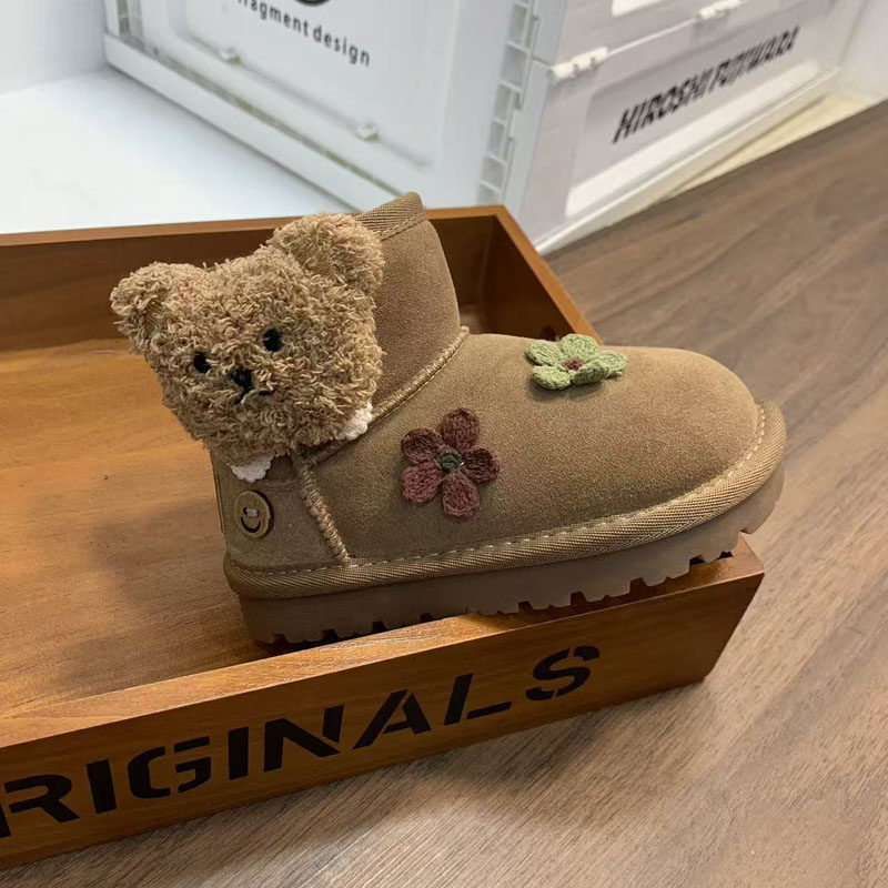 小熊可爱2025巨好看冬鞋加棉保暖大棉鞋加绒加厚儿童女童雪地短靴,淘宝优惠券,粉丝福利购,淘宝优惠卷