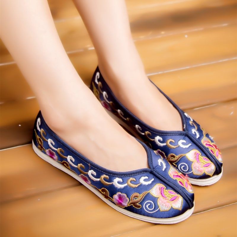 新款老北京手工布鞋复古绣花鞋舞蹈鞋千层底女单婚鞋孕妇鞋民族风,淘宝优惠券,粉丝福利购,淘宝优惠卷