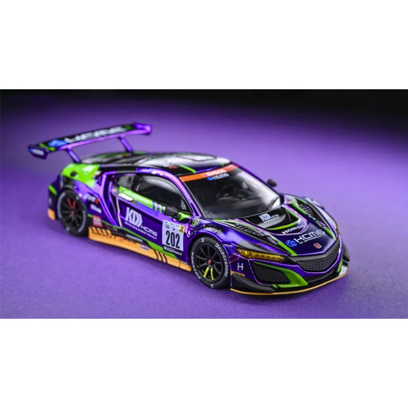 拓意POPRACE 1/64本田NSX GT3 EVA RT电镀合金车模小比例摆件电镀 - 图1