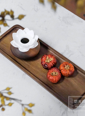 中式样板间厨房摆件装饰品软装仿真炉具汤锅平底锅花器装饰画组合