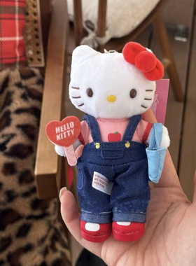 逛街时间kitty长腿包包挂件追星时间kitty的一天黑皮甜酷包包挂件