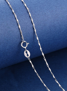 PT950铂金项链女18k白金项链细链