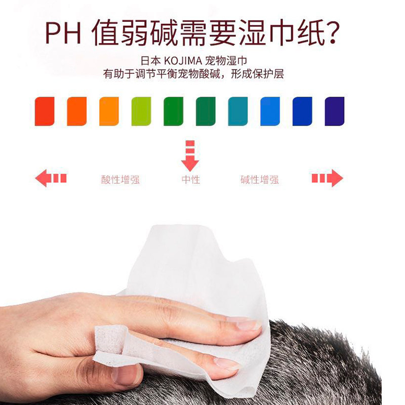KOJIMA宠物湿巾80片狗狗猫咪泰迪英短专用擦屁屁耳朵脚去泪痕清洁,淘宝优惠券,粉丝福利购,淘宝优惠卷