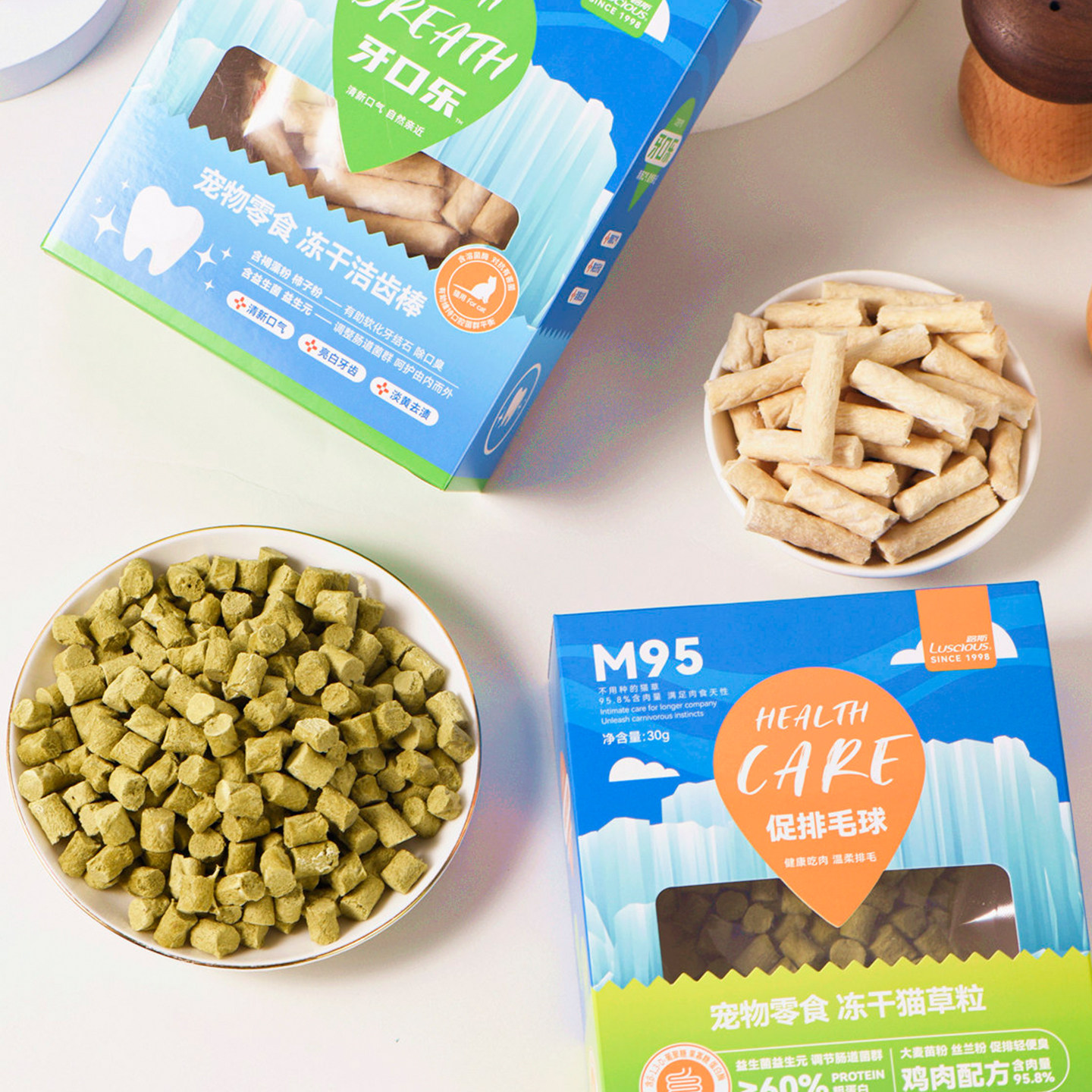 路斯猫咪零食鸡肉冻干猫草粒洁齿棒牙口乐促排毛球幼猫磨牙棒30g,淘宝优惠券,粉丝福利购,淘宝优惠卷