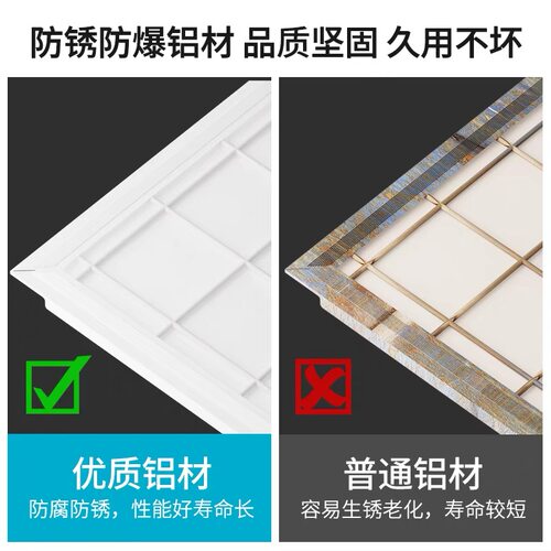 防爆灯集成吊顶led平板灯600x600工业仓库厂房厨房专用吸顶格栅灯 - 图2