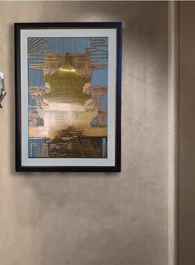 中式古建筑装饰画客厅卧室挂画