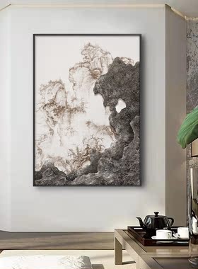 实物大堂装饰画新中式挂画玄关