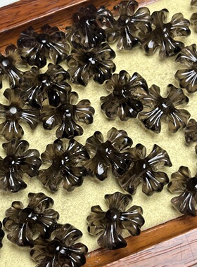 天然冰种黑曜石克洛伊十字架手工DIY手链项链吊坠挂件水晶饰品