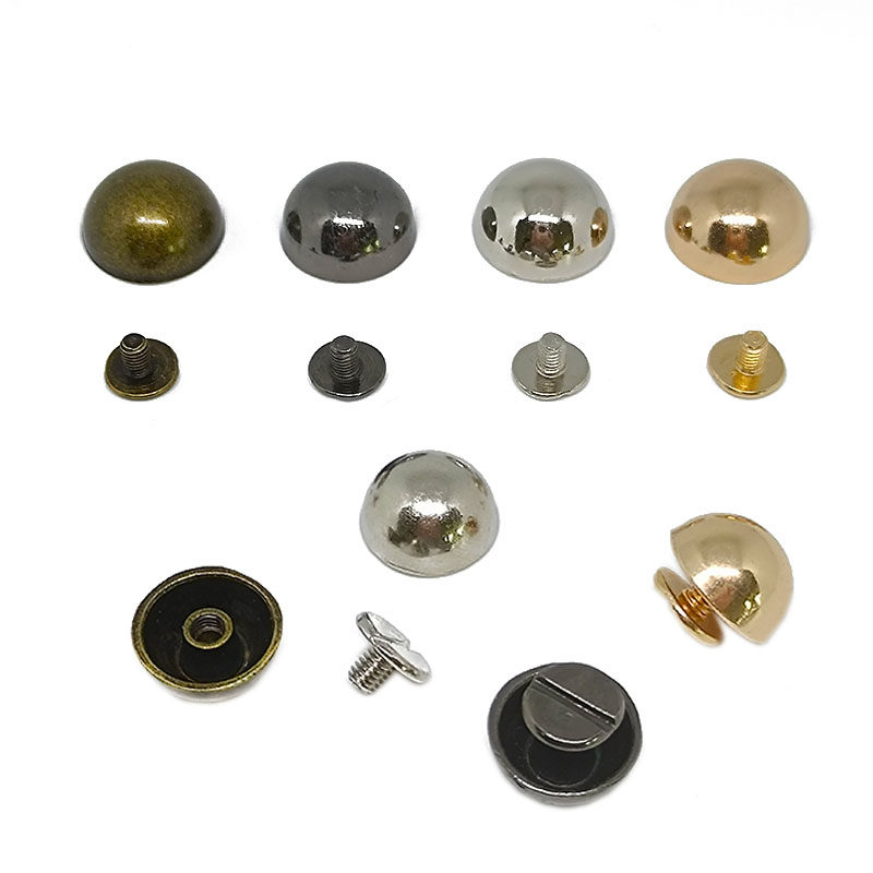 8-20mm合金螺丝包底防磨半圆蘑菇钉DIY皮带鞋帽服饰镀金圆形铆钉,淘宝优惠券,粉丝福利购,淘宝优惠卷