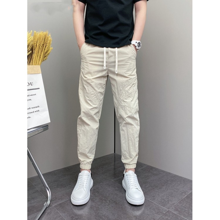 夏季薄款冰丝速干束脚裤男士痞帅潮牌休闲裤时尚工装裤宽松哈伦裤,淘宝优惠券,粉丝福利购,淘宝优惠卷