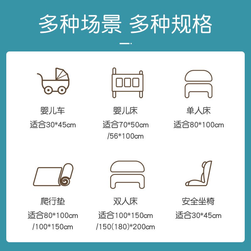 婴儿防水可洗纯棉1.8 m大号隔尿垫 shiada新安代隔尿床垫