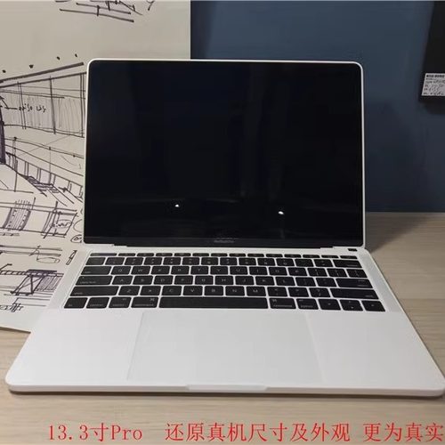 13.3寸macbook1:1的笔记本电脑模型仿真电脑苹果电脑模型送赠 - 图2