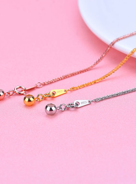 新款S925纯银项链 肖邦链一根针项链 时尚甜美气质简约百搭裸链