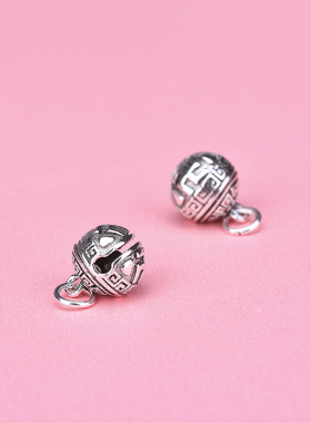 diy会响回纹铃铛配件吊坠项链