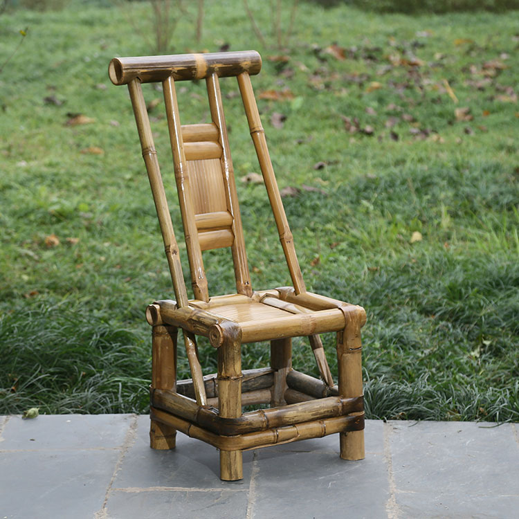 竹椅子老式靠背椅家用喝茶休闲成人小孩均适合手工竹制品天然扎实 - 图0