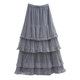 Super cute and sweet mesh skirt with spliced layers of gauze skirt