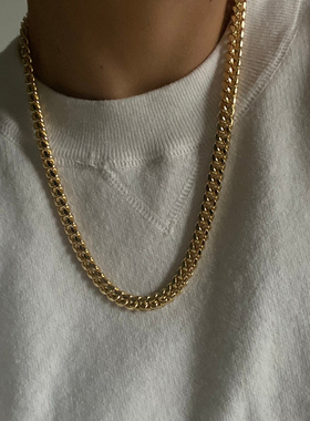 PastMidnight镀金女粗链条项链