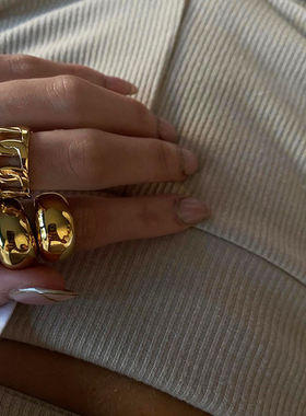 PastMidnight链环戒指女镀金欧美