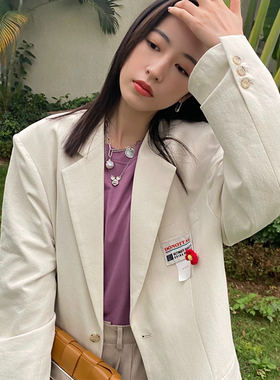 宋妍霏链条圆片吊坠周雨彤同款