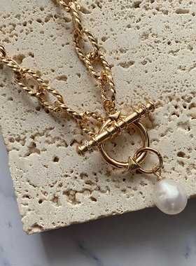 温莎珠宝T字扣项链巴洛克珍珠女