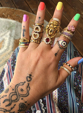 爱心戒指宝石复古VanessaMooney